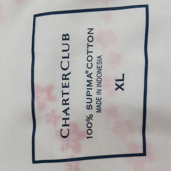 Charter Club size XL women's supima cotton top in pink floral. - Picture 8 of 14